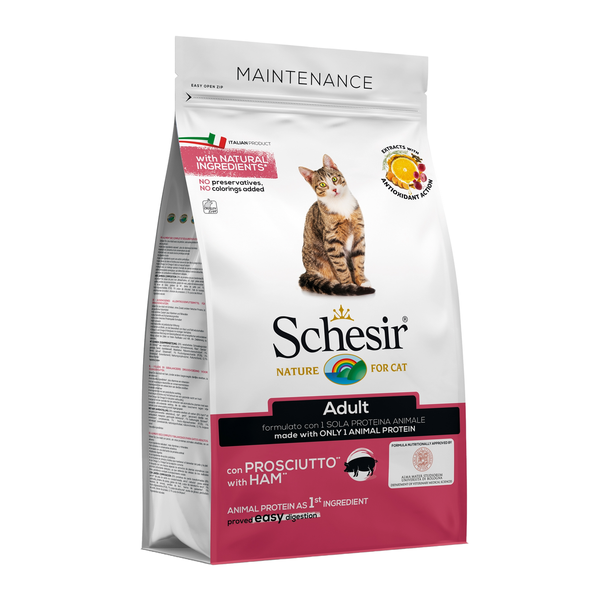 Croquettes chat Schesir jambon, 1,5 kg