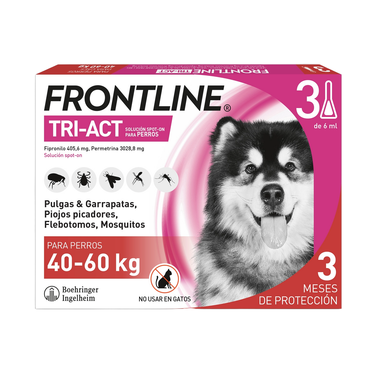 Frontline Tri-Act pipettes antipuce chien 40–60 kg, 3 pipettes