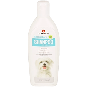 Shampoing chien poil blanc Flamingo à l’huile de macadamia