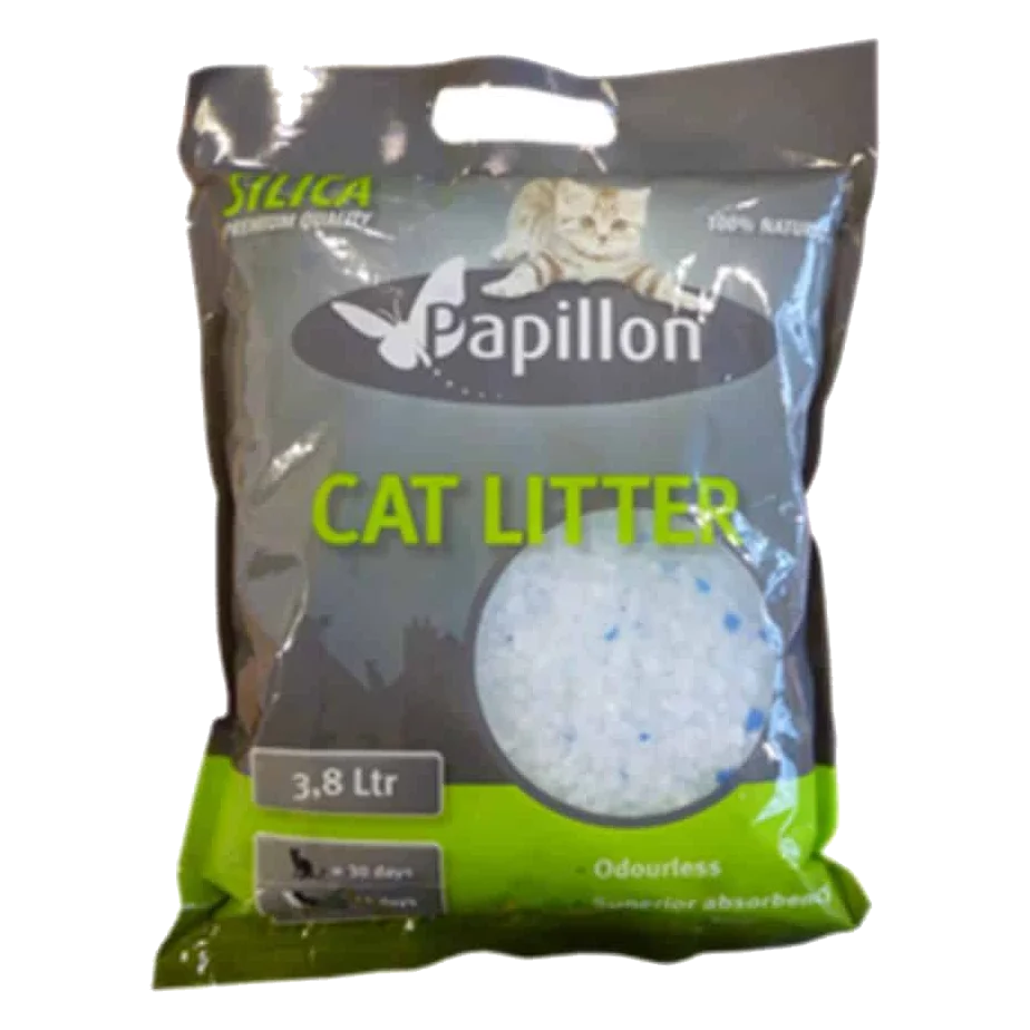 Litière chat en silice Papillon, 16 litres