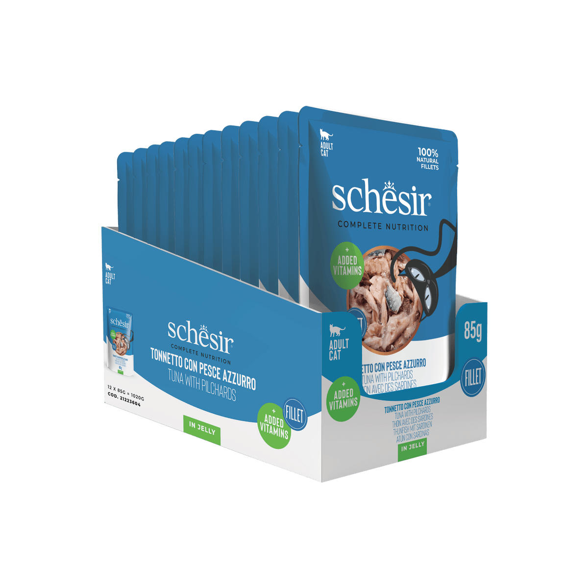 Pâtée chat Schesir thon avec sardines, sachet 85 g – image 3