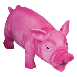 Cochon rose en latex avec son réaliste pour chien, 22 cm