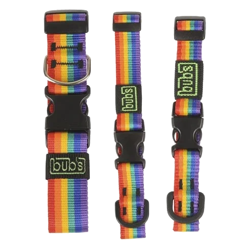 Collier chien Bub's Rainbow, tailles T1 à T3