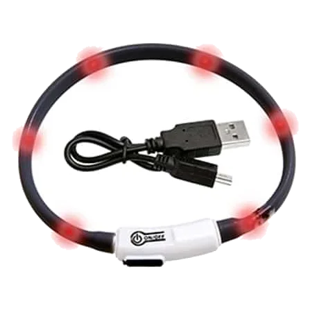 Collier LED pour chat, noir