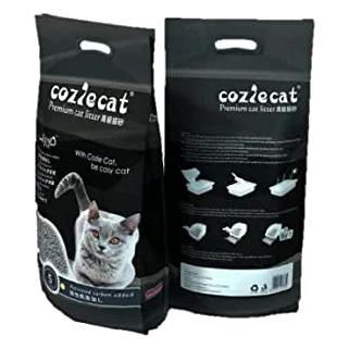 Litière chat bentonite Coziecat au charbon actif, 5 litres