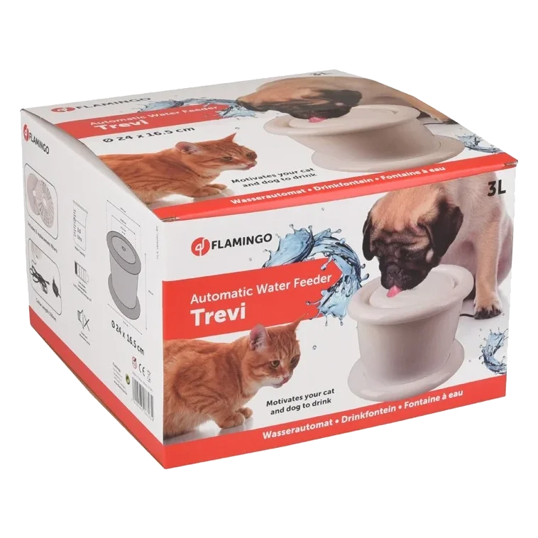 Fontaine à eau automatique Trevi pour chien et chat, 3 l