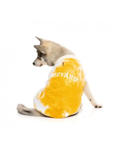 Sweat pour chien FuzzYard Smiley Tie-rus jaune et crème