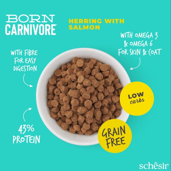 Croquettes chat Schesir Born Carnivore hareng et saumon, 1,25 kg – image 3