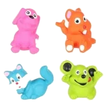 Mini animaux en latex pour chien, 7 x 6 cm