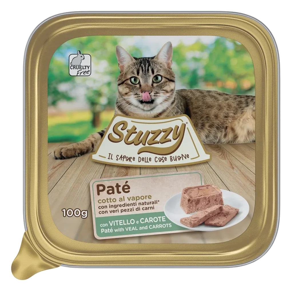 Pâtée chat Mister Stuzzy Cat veau avec carottes, barquette 100 g