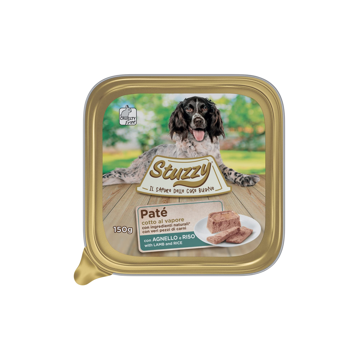 Pâtée chien Mister Stuzzy Dog agneau avec riz, barquette aluminium