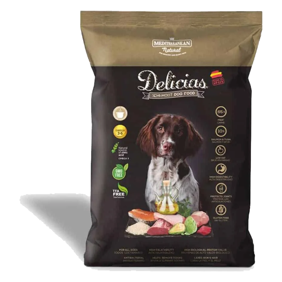 Croquettes semi-humides Mediterranean Natural Delicias 3 kg pour chien