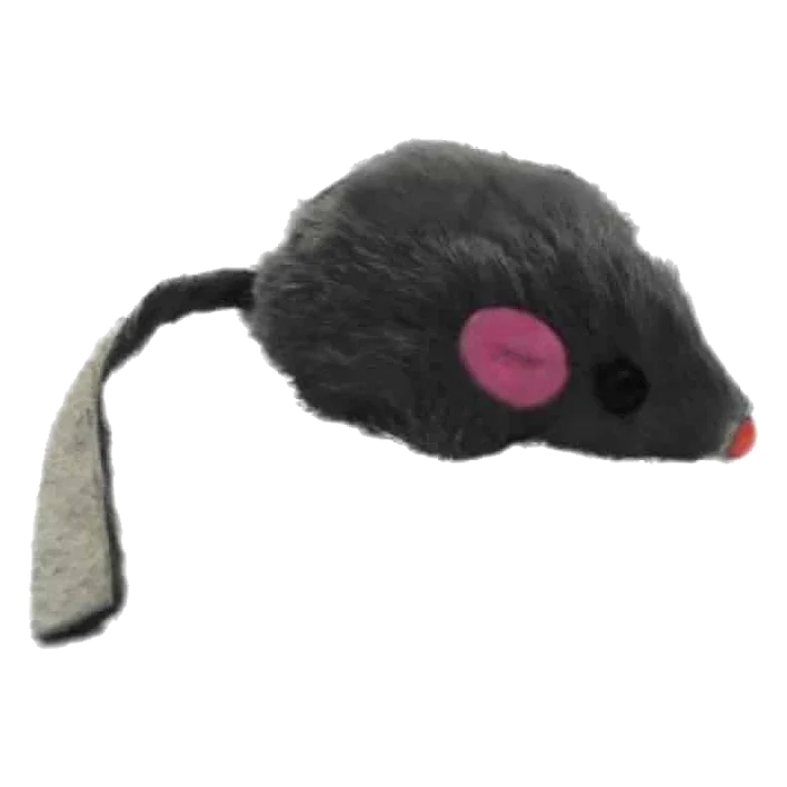Souris en fourrure de lapin pour chat, 5 cm, pot de 80