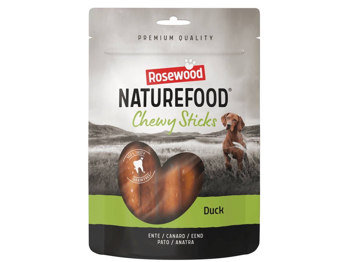 Rosewood Naturefood Chewy Sticks au canard pour chien, sachet 100 g
