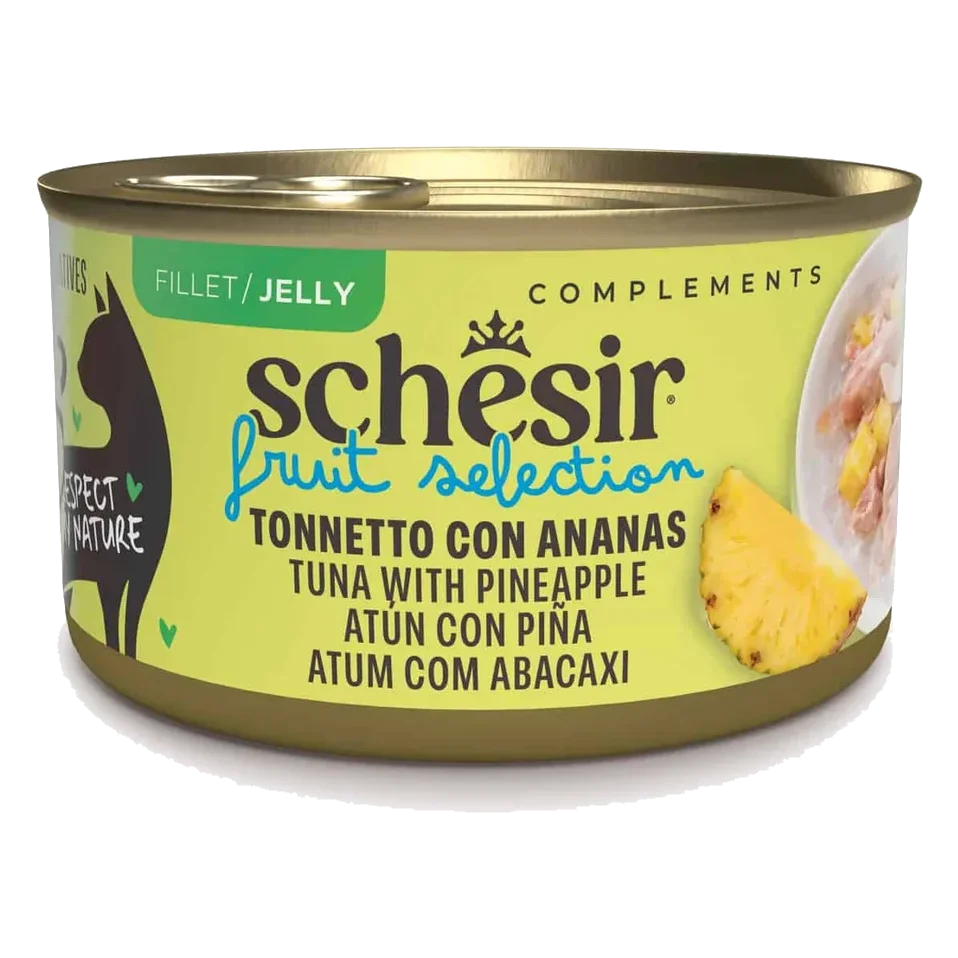 Pâtée pour chat Schesir thon et ananas, 75 g