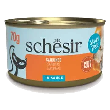 Pâtée chat Schesir Grill en sauce sardines, 70 g