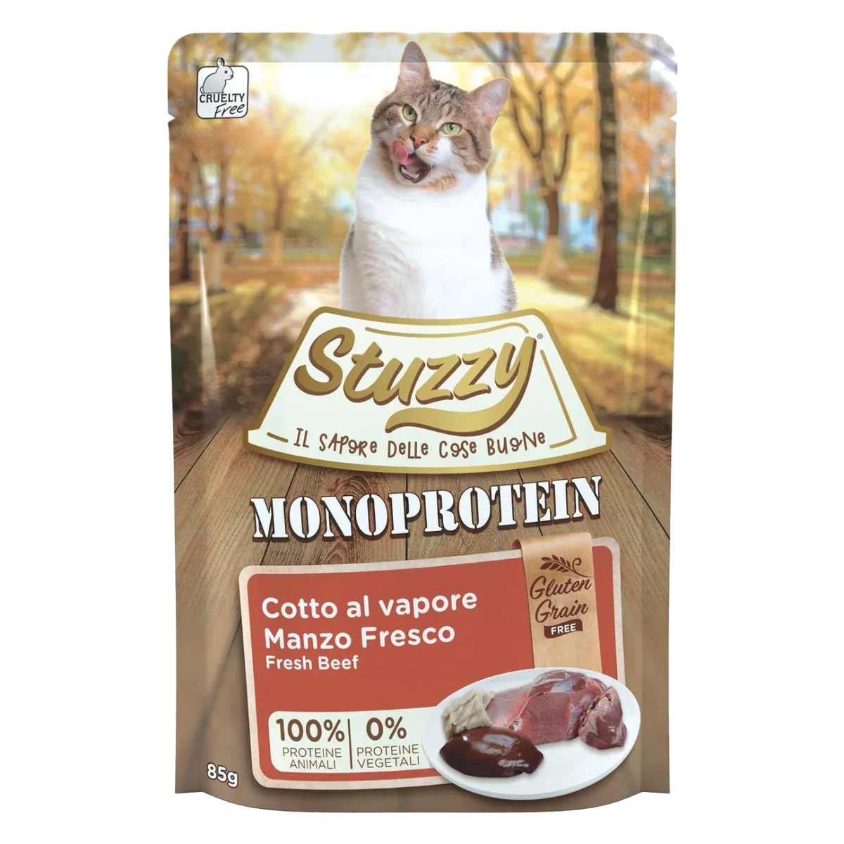Pâtée chat Stuzzy Grain Free Monoprotein bœuf frais, 85 g
