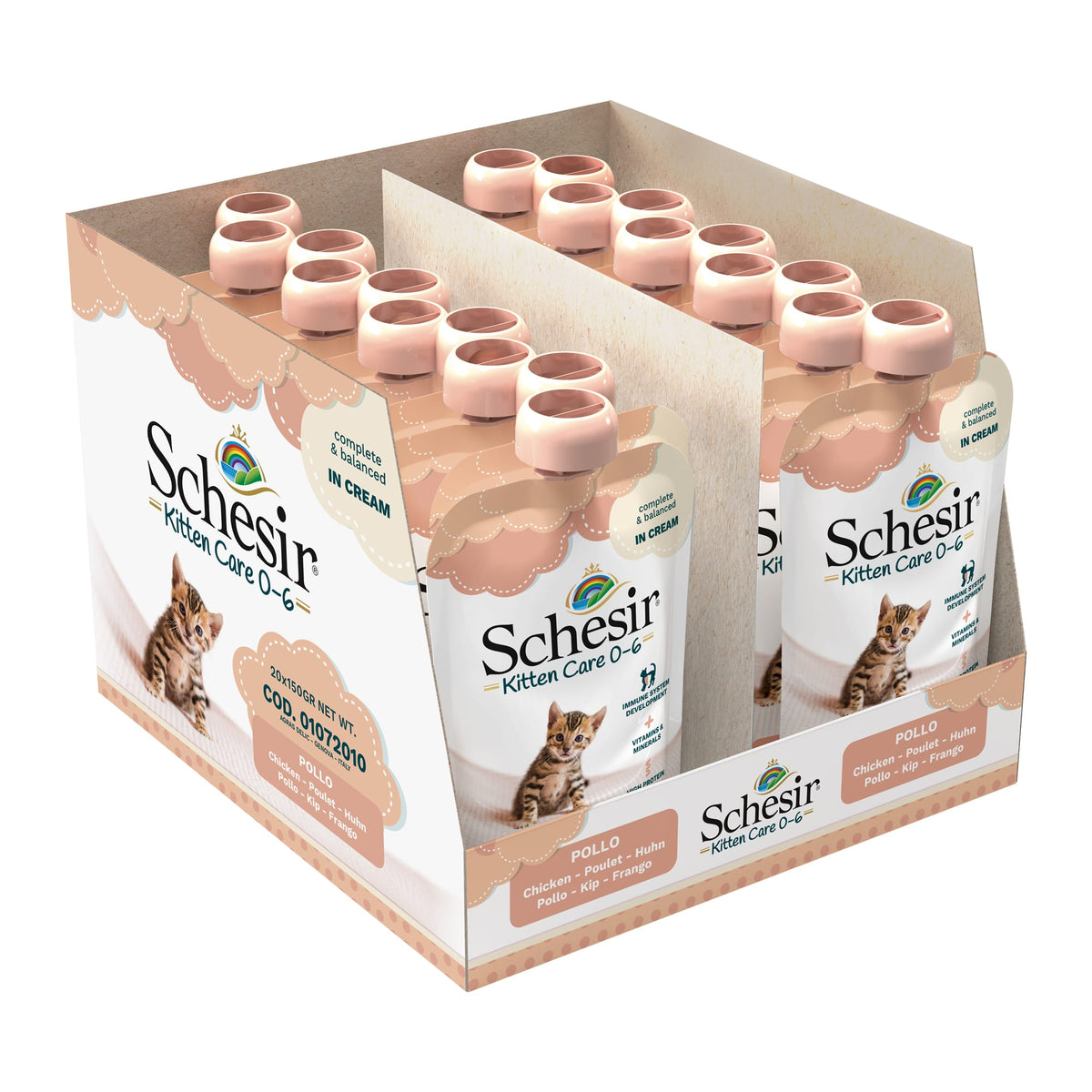 Pâtée chat Schesir Crème chaton 0–6 mois poulet, 150 g – image 4