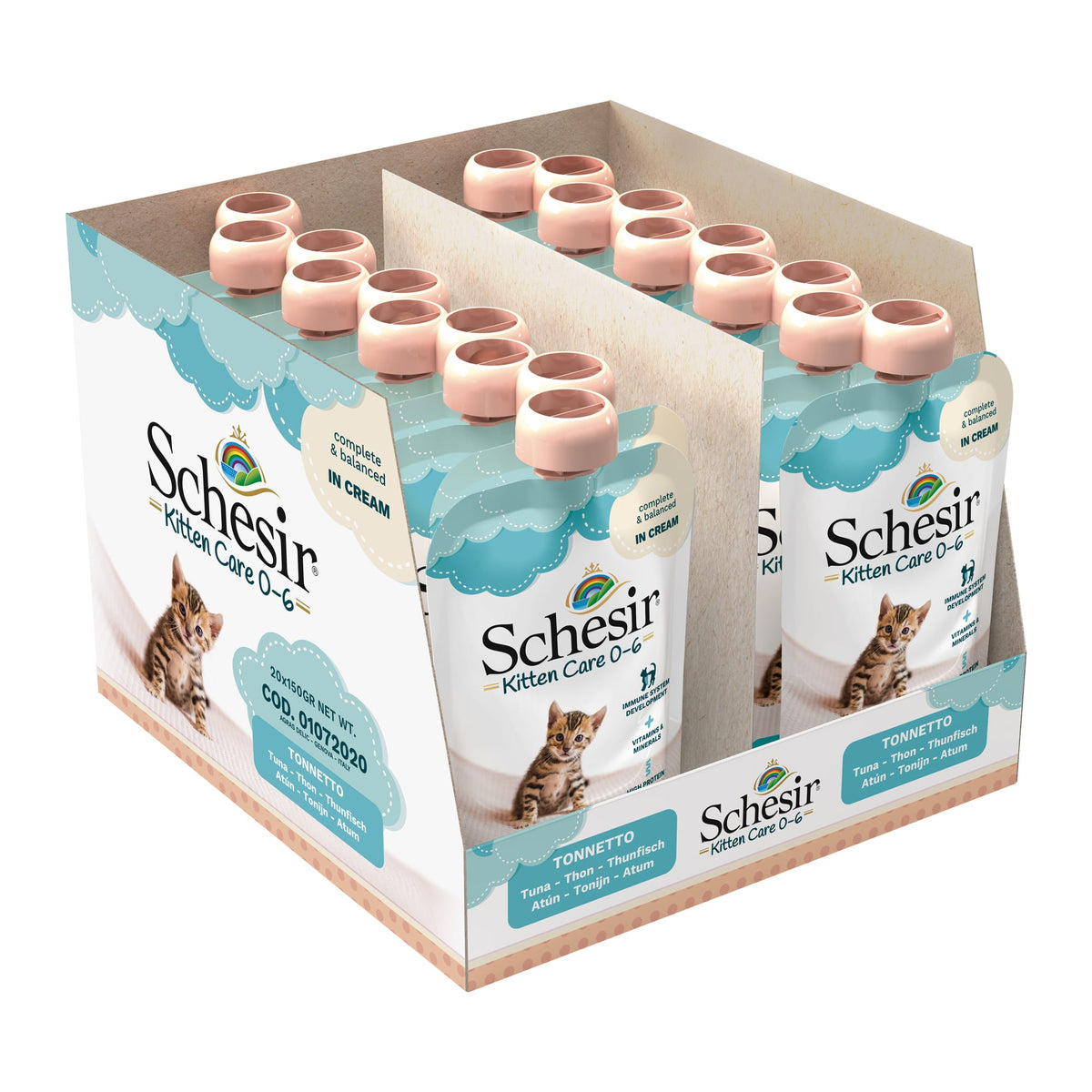 Pâtée chat Schesir Crème chaton 0–6 mois thon, 150 g – image 3