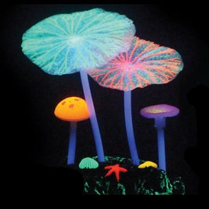 Champignon multicolore Aqua Lumo décoration aquarium