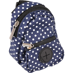 Distributeur sacs et friandises 2 en 1 Flamingo bleu à pois