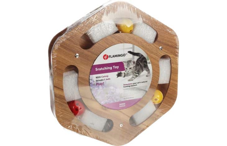 Griffoir Densi marron avec balle pour chat – image 2