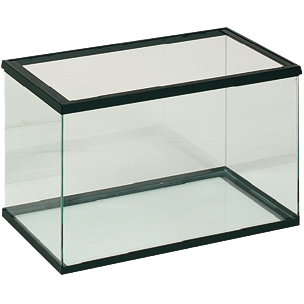 Aquarium en verre noir