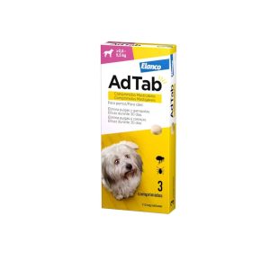 Comprimé antipuce chien à croquer AdTab 2,5–5,5 kg, 3 comprimés