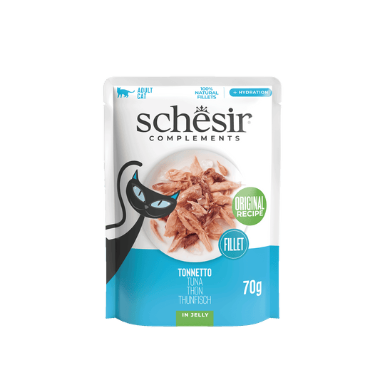 Pâtée chat Schesir thon en gelée, sachet 70 g