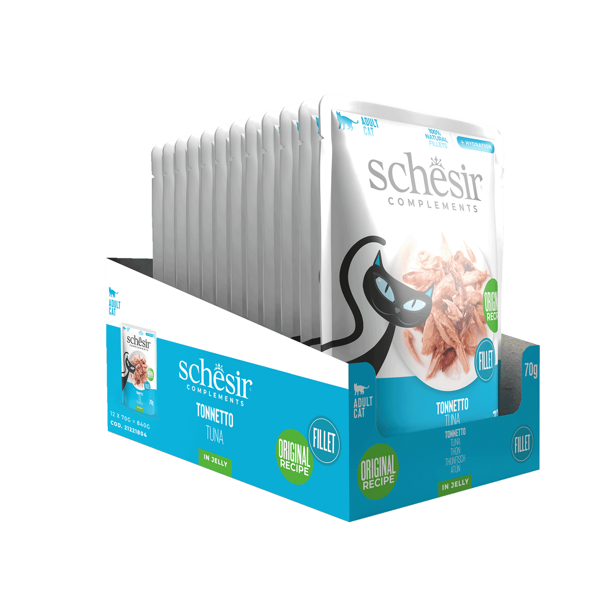 Pâtée chat Schesir thon en gelée, sachet 70 g – image 2