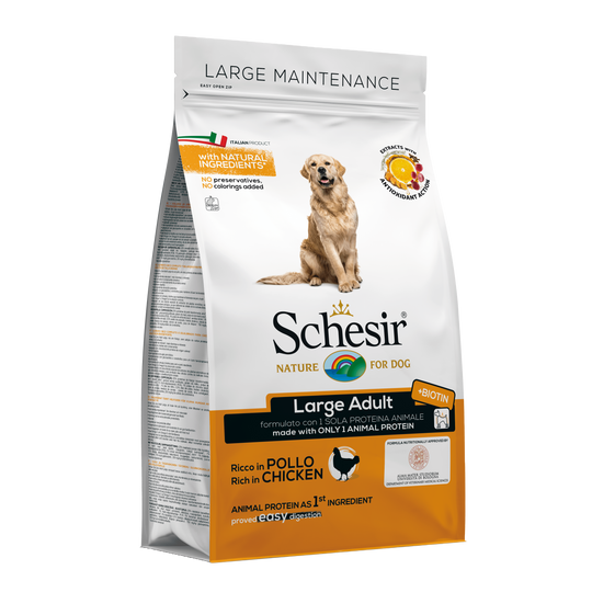 Croquettes chien Schesir Large poulet, 3 kg