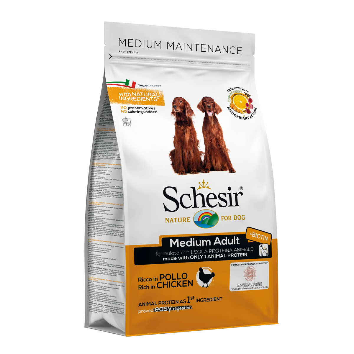 Croquettes chien Schesir Medium poulet, 3 kg