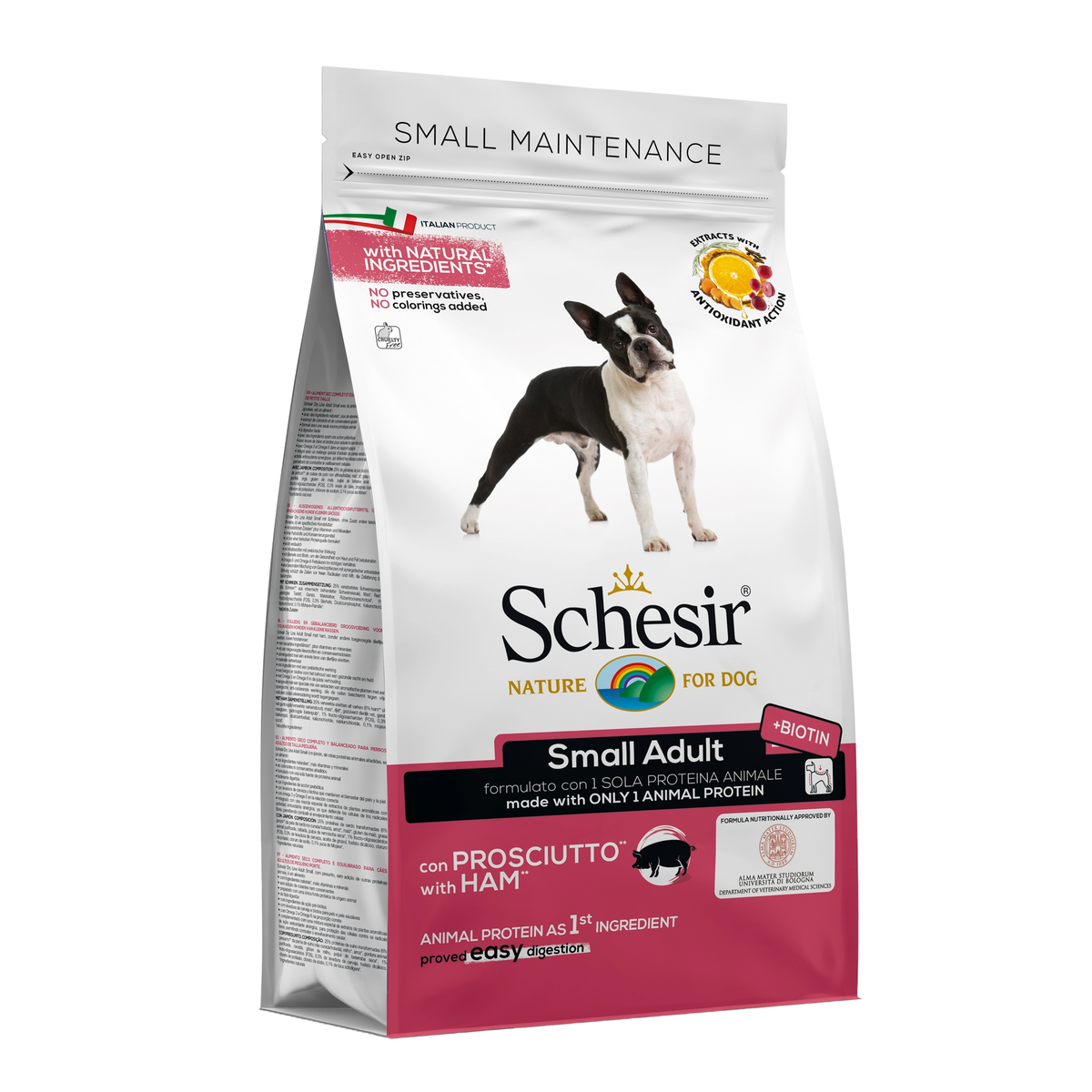 Croquettes chien Schesir Small Entretien jambon, 800 g