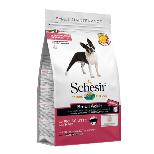 Croquettes chien Schesir Small Entretien jambon, 800 g