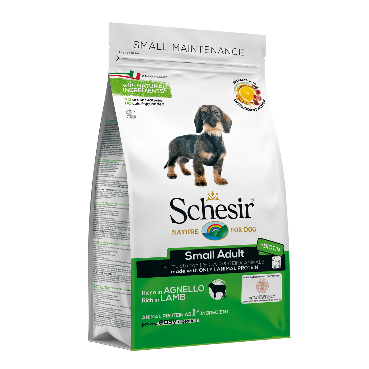 Croquettes chien Schesir Small Entretien agneau, 800 g