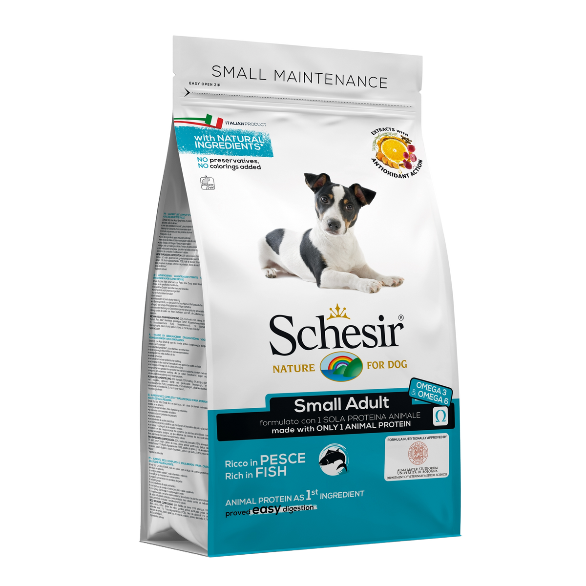 Croquettes chien Schesir Small Entretien poisson, 800 g