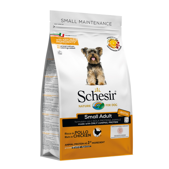 Croquettes chien Schesir Small Entretien poulet, 800 g