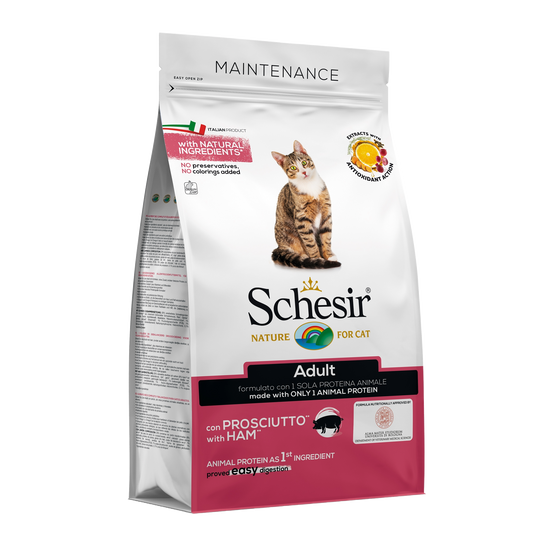 Croquettes chat Schesir jambon, 1,5 kg