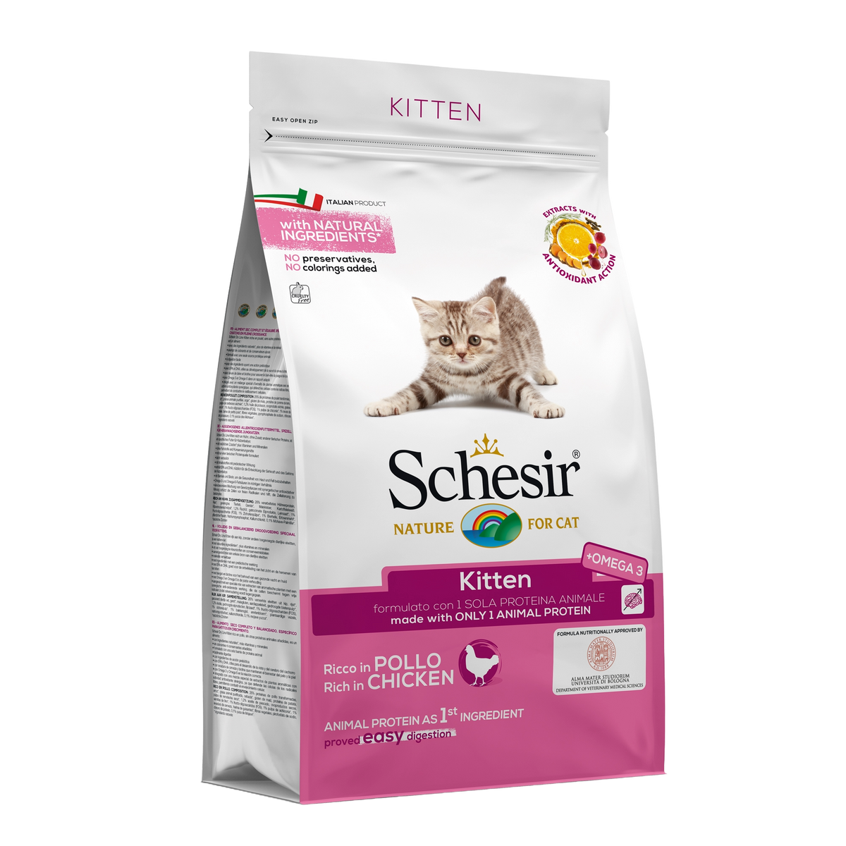 Croquettes chat Schesir Kitten poulet, 1,5 kg