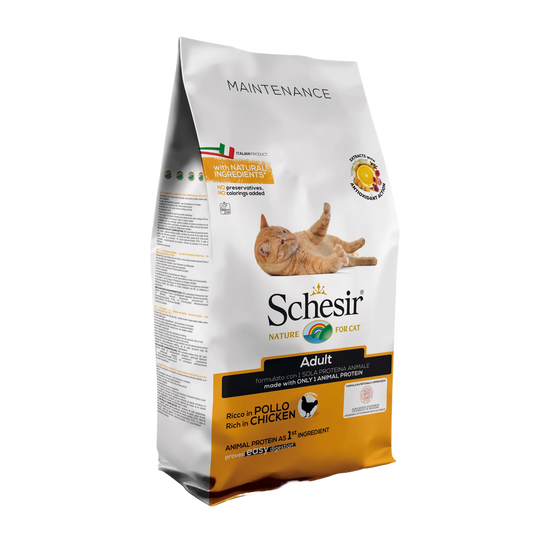 Croquettes chat Schesir Entretien poulet, 10 kg