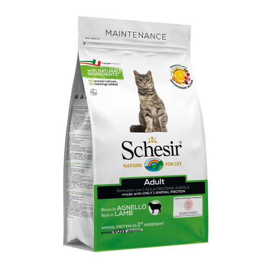 Croquettes chat Schesir Entretien agneau, 400 g