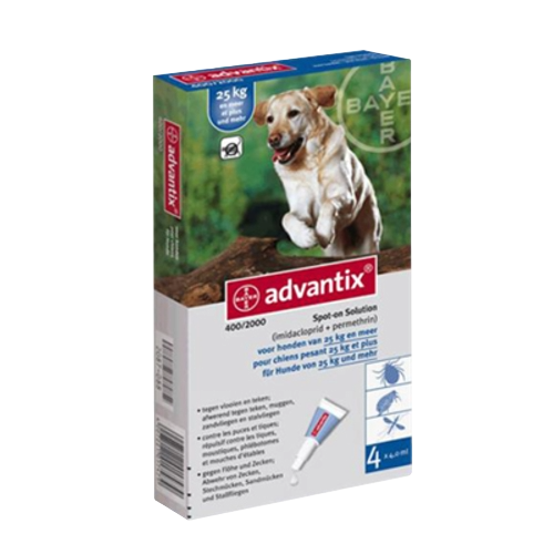 Pipette antipuce chien Advantix plus de 25 kg, 4 pipettes