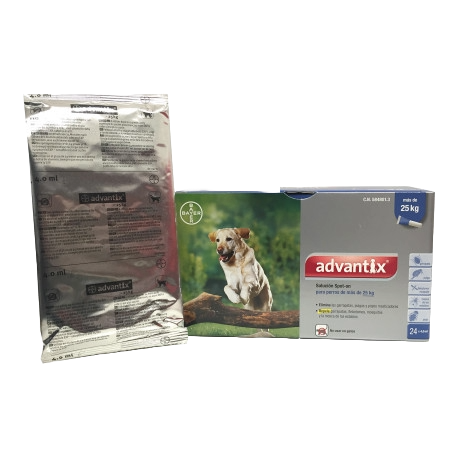 Pipette antipuce chien Advantix plus de 25 kg, 4 pipettes (blister)