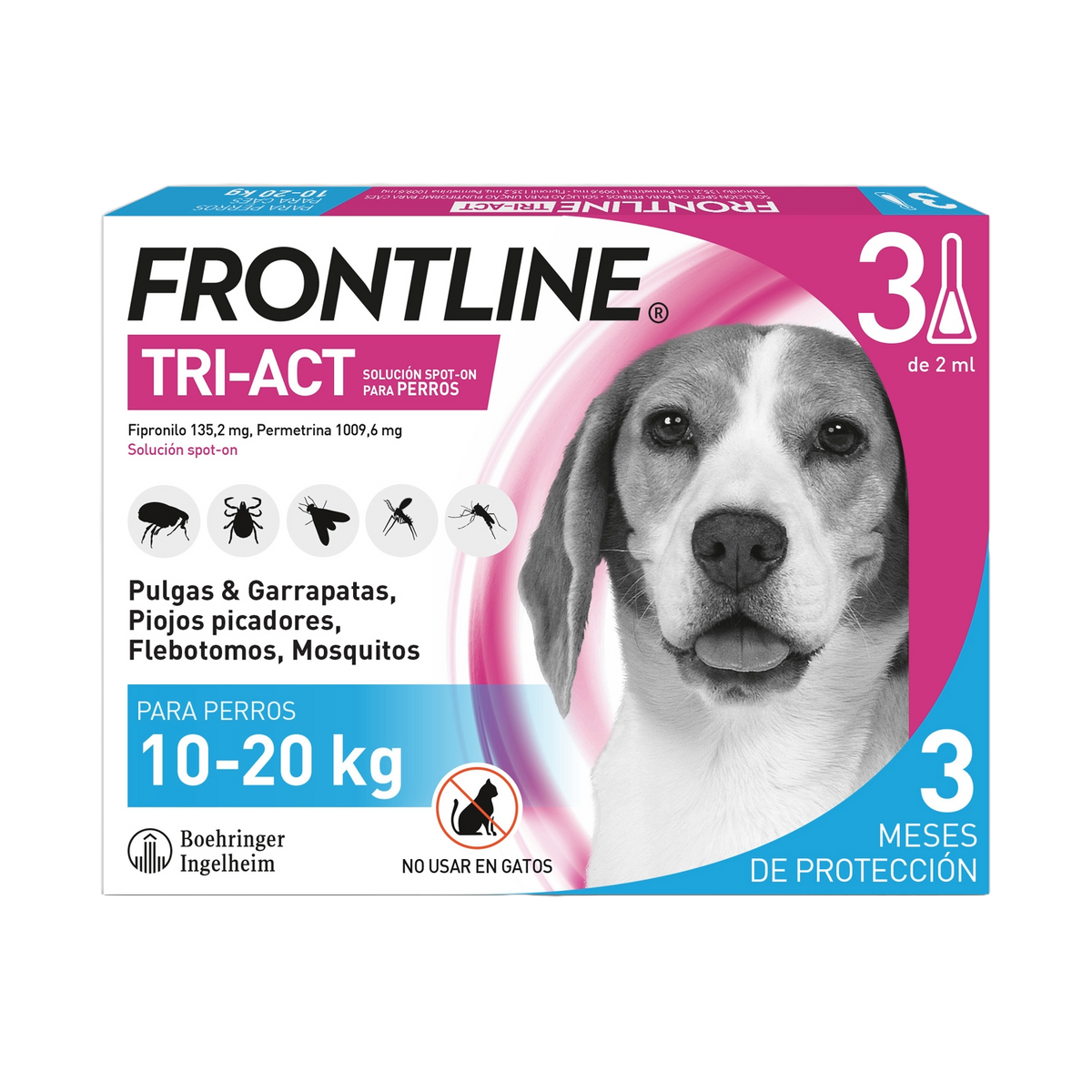 Frontline Tri-Act pipettes antipuce chien 20–40 kg, 3 pipettes