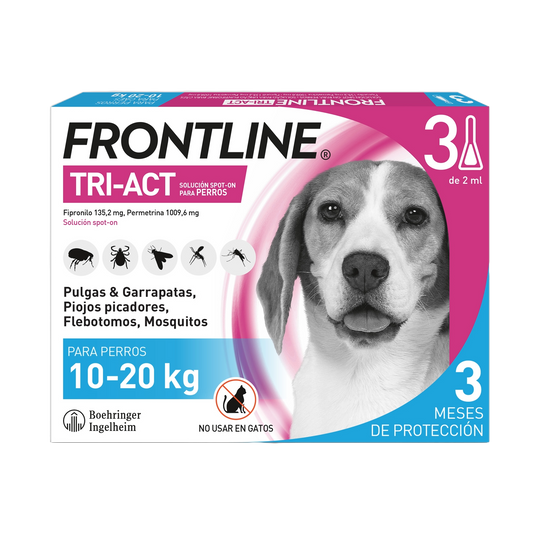 Frontline Tri-Act pipettes antipuce chien 20–40 kg, 3 pipettes