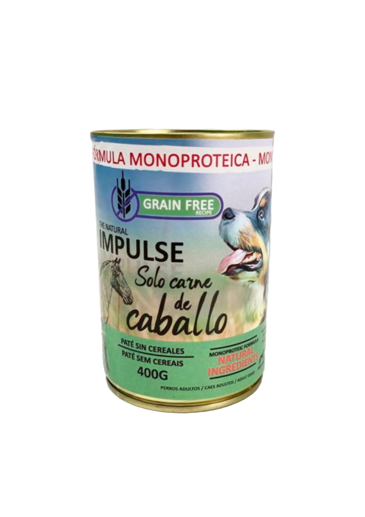 Pâtée chien Natural Impulse au cheval, boîte 400 g