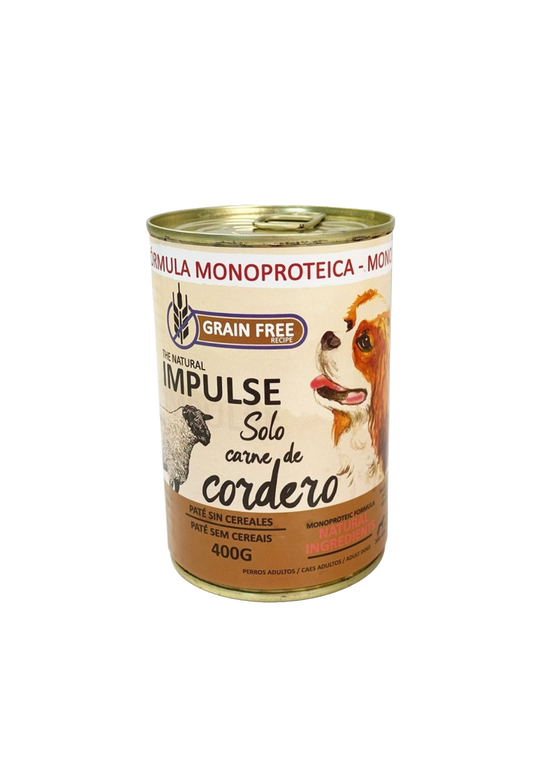 Pâtée chien Natural Impulse à l'agneau, boîte 400 g