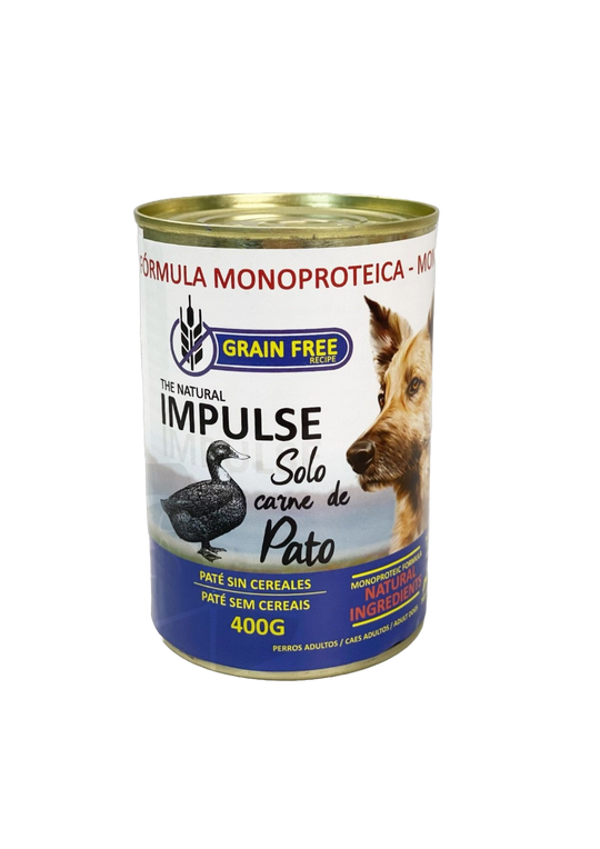 Pâtée chien Natural Impulse au canard, boîte 400 g