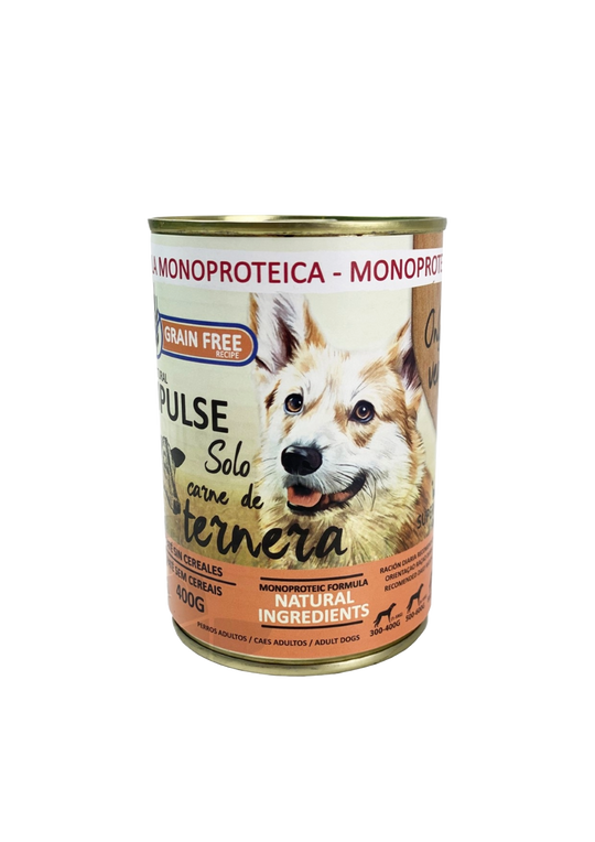 Pâtée chien Natural Impulse au veau, boîte 400 g