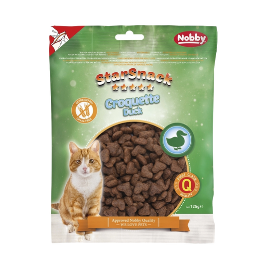 Friandise pour chat StarSnack Croquette sans céréales au canard, 125 g
